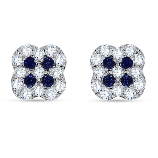 14K White Gold Round Cut Diamond Earring, 1.27 CT, fine jewellery by Luster d'Anvers, Antwerp