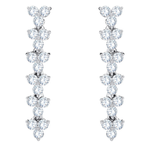 14K White Gold Round Cut Diamond Earring, 1.89 CT, fine jewellery by Luster d'Anvers, Antwerp