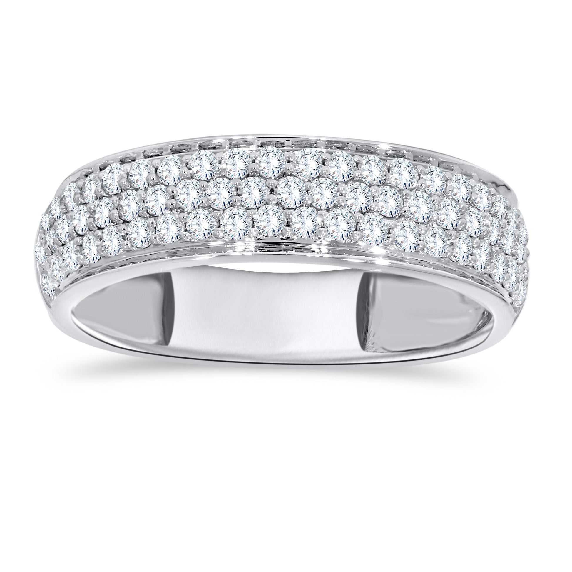 14K White Gold Round Cut Diamond Ring, 0.65 CT, fine jewellery by Luster d'Anvers, Antwerp
