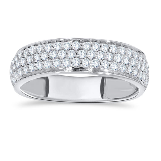 14K White Gold Round Cut Diamond Ring, 0.65 CT, fine jewellery by Luster d'Anvers, Antwerp