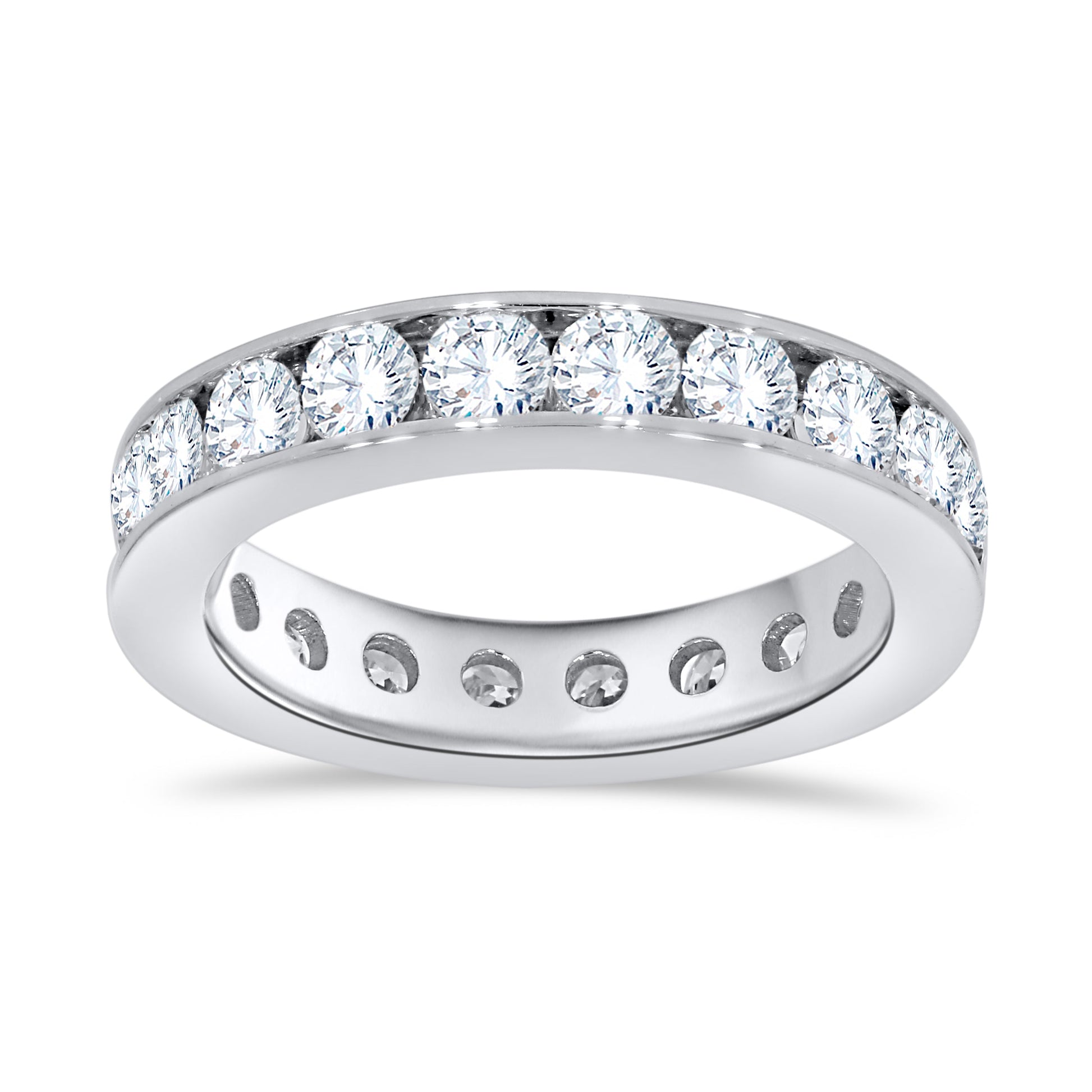 14K White Gold Round Cut Diamond Ring, 1.24 CT, fine jewellery by Luster d'Anvers, Antwerp