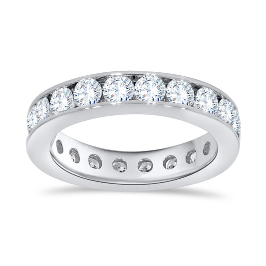 14K White Gold Round Cut Diamond Ring, 1.24 CT, fine jewellery by Luster d'Anvers, Antwerp