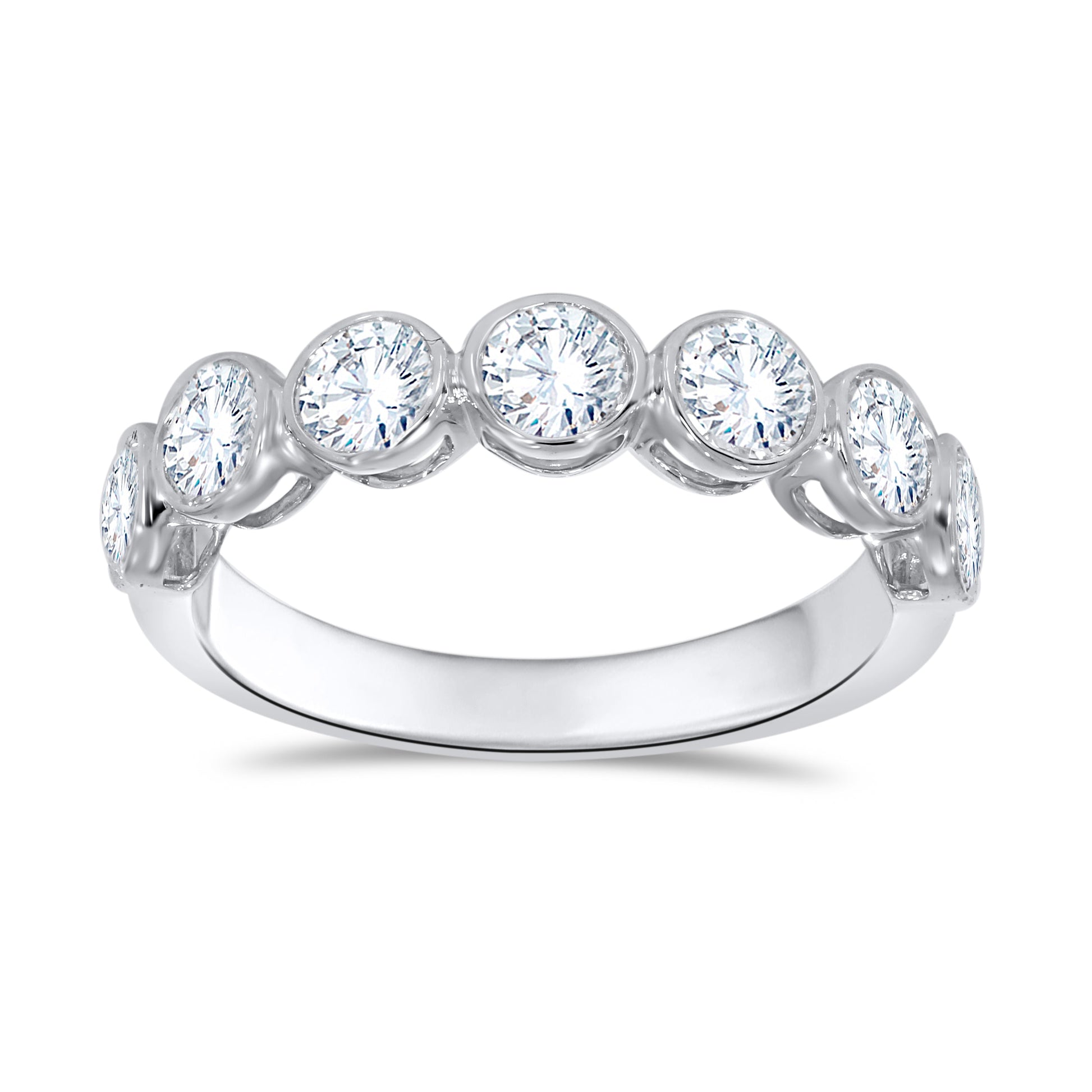 14K White Gold Round Cut Diamond Ring, 1.57 CT, fine jewellery by Luster d'Anvers, Antwerp