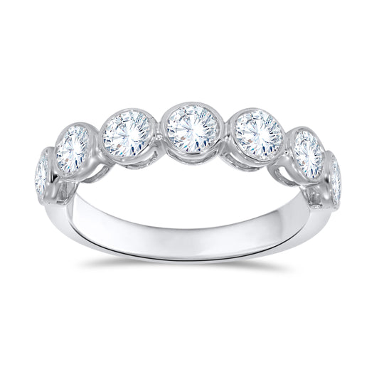 14K White Gold Round Cut Diamond Ring, 1.57 CT, fine jewellery by Luster d'Anvers, Antwerp