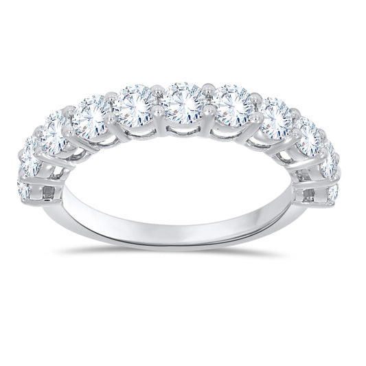 14K White Gold Round Cut Diamond Ring, 1.61 CT, fine jewellery by Luster d'Anvers, Antwerp