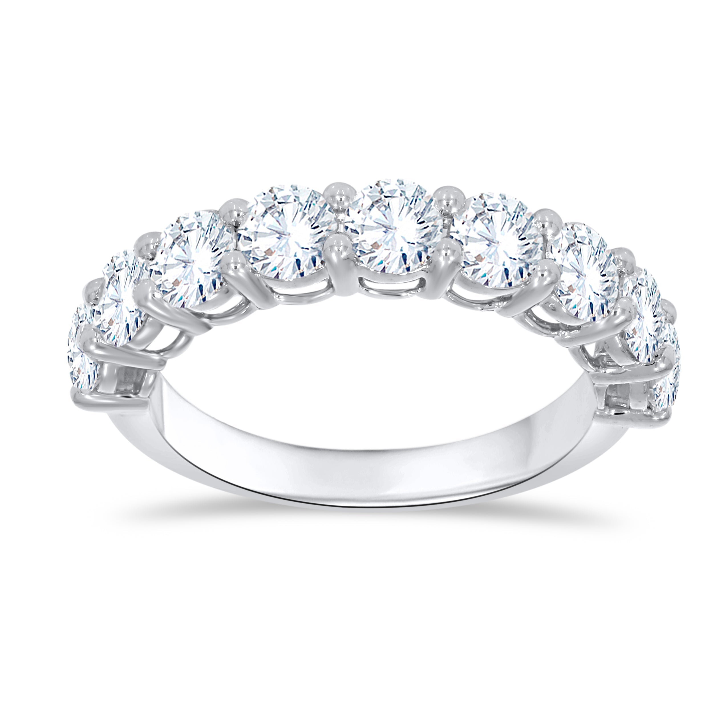 14K White Gold Round Cut Diamond Ring, 2.08 CT, fine jewellery by Luster d'Anvers, Antwerp