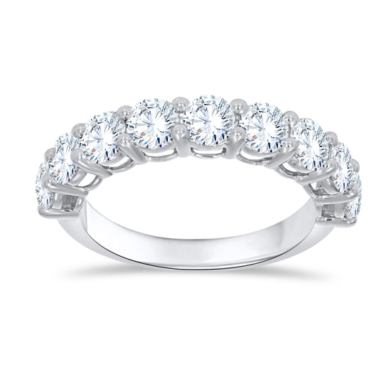 14K White Gold Round Cut Diamond Ring, 2.08 CT, fine jewellery by Luster d'Anvers, Antwerp