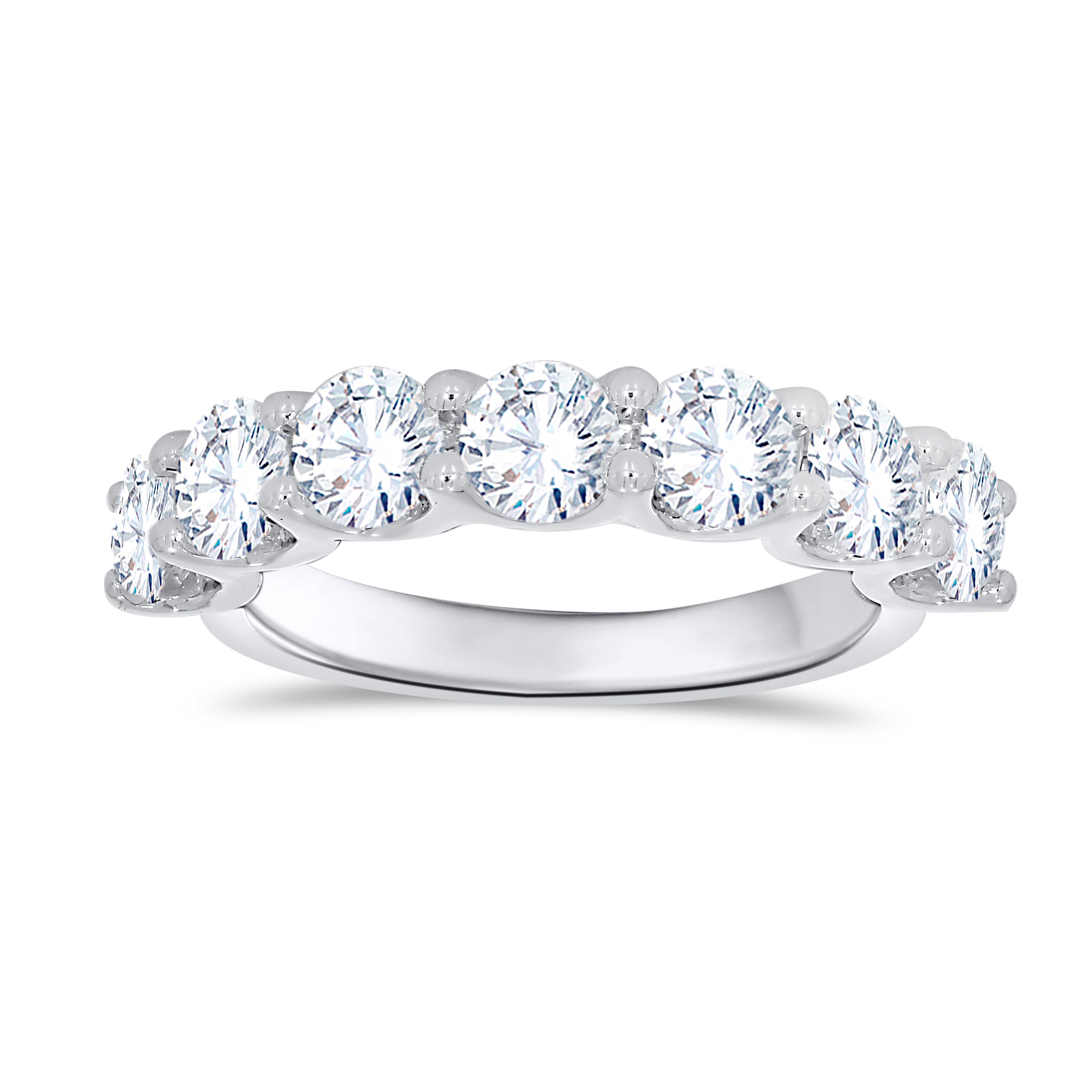 14K White Gold Round Cut Diamond Ring, 2.30 CT, fine jewellery by Luster d'Anvers, Antwerp