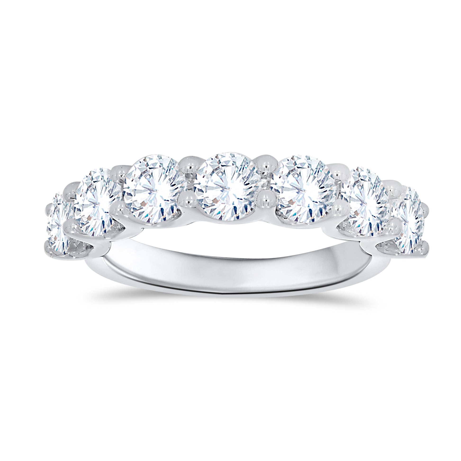 14K White Gold Round Cut Diamond Ring, 2.30 CT, fine jewellery by Luster d'Anvers, Antwerp