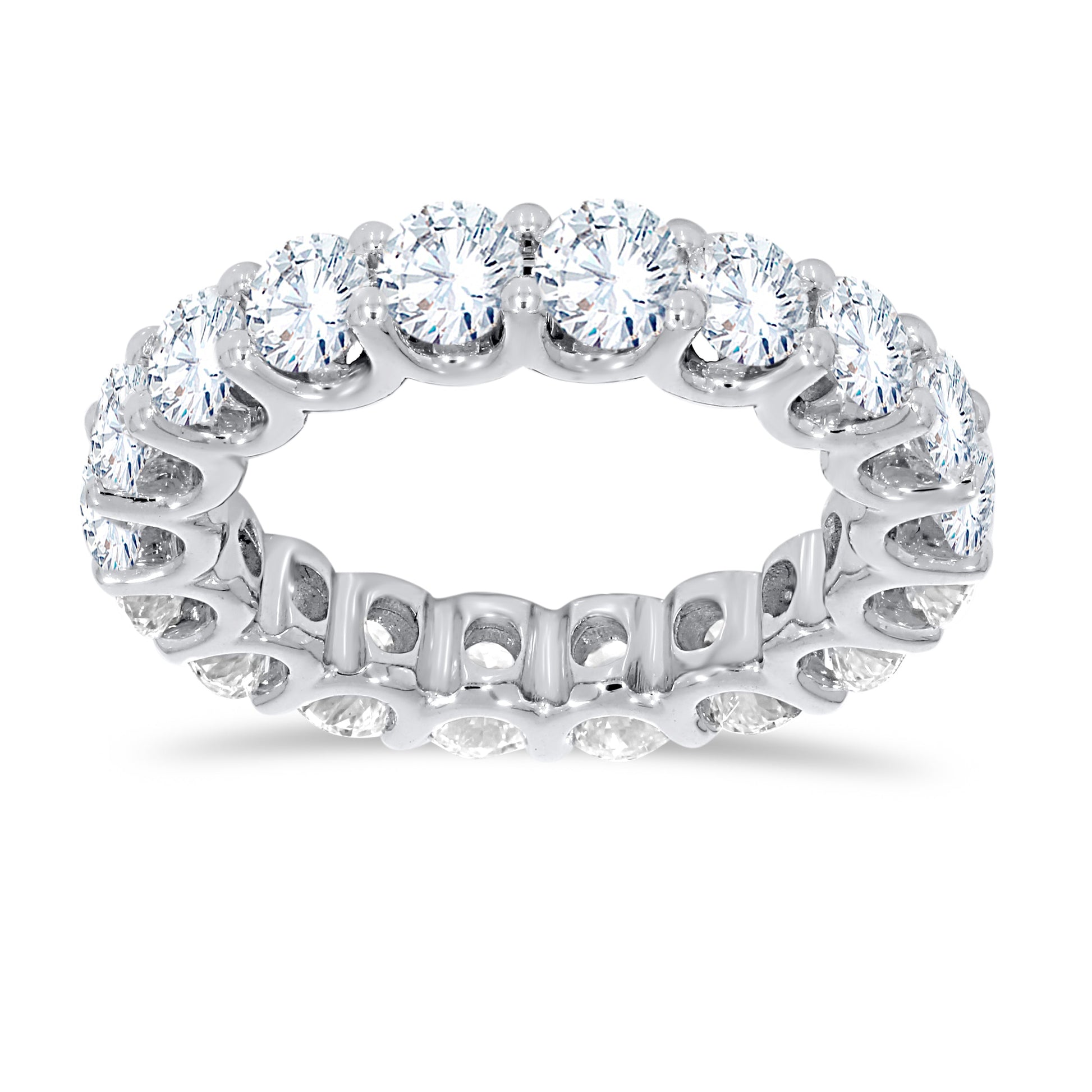 14K White Gold Round Cut Diamond Ring, 3.79 CT, fine jewellery by Luster d'Anvers, Antwerp