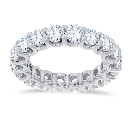 14K White Gold Round Cut Diamond Ring, 3.79 CT, fine jewellery by Luster d'Anvers, Antwerp
