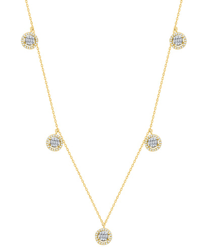 14K Yellow Gold Multi-Shape Diamond Necklace, 0.67 CT, fine jewellery by Luster d'Anvers, Antwerp