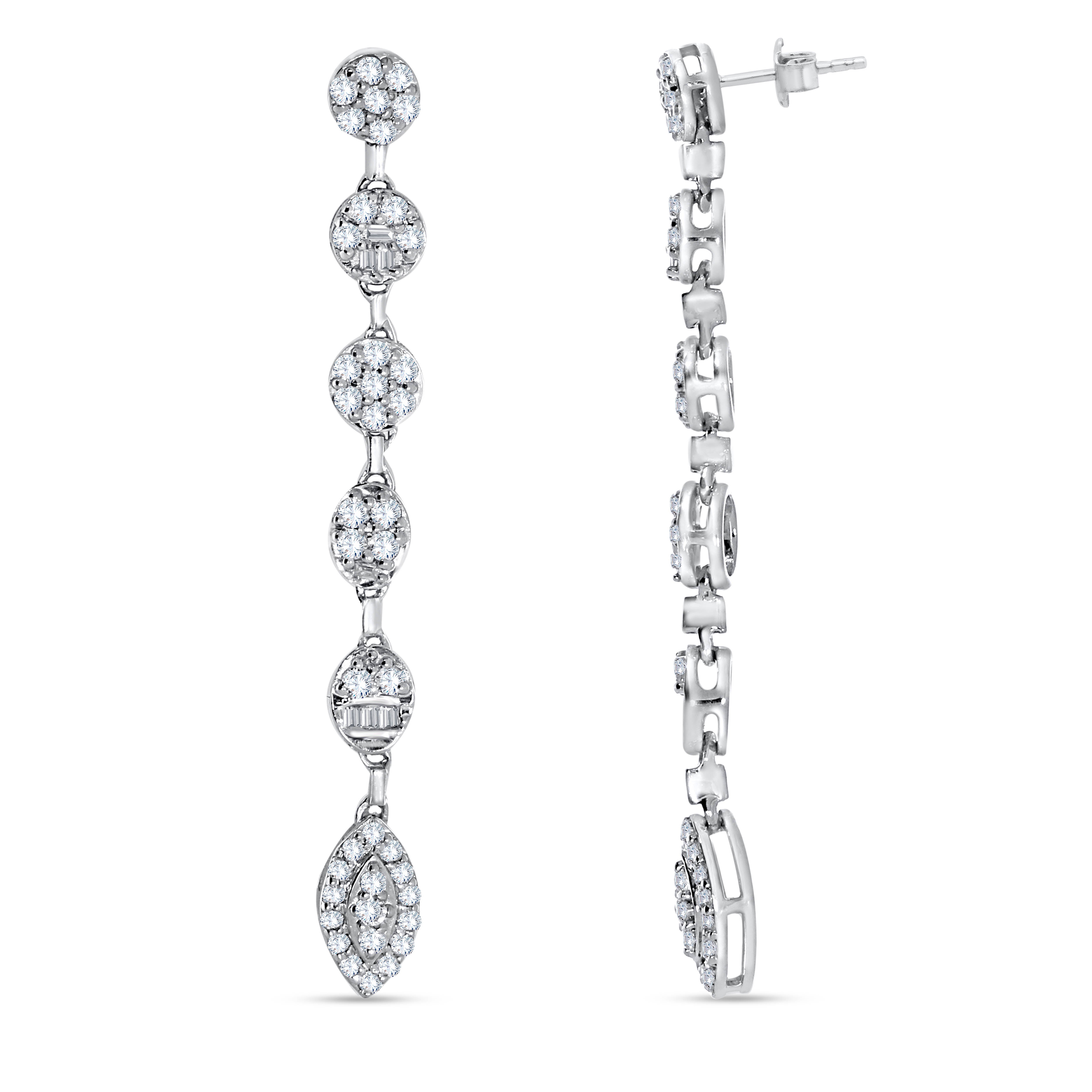 14K Yellow Gold Round Cut Diamond Earring, 0.76 CT, fine jewellery by Luster d'Anvers, Antwerp