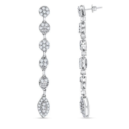 14K Yellow Gold Round Cut Diamond Earring, 0.76 CT, fine jewellery by Luster d'Anvers, Antwerp
