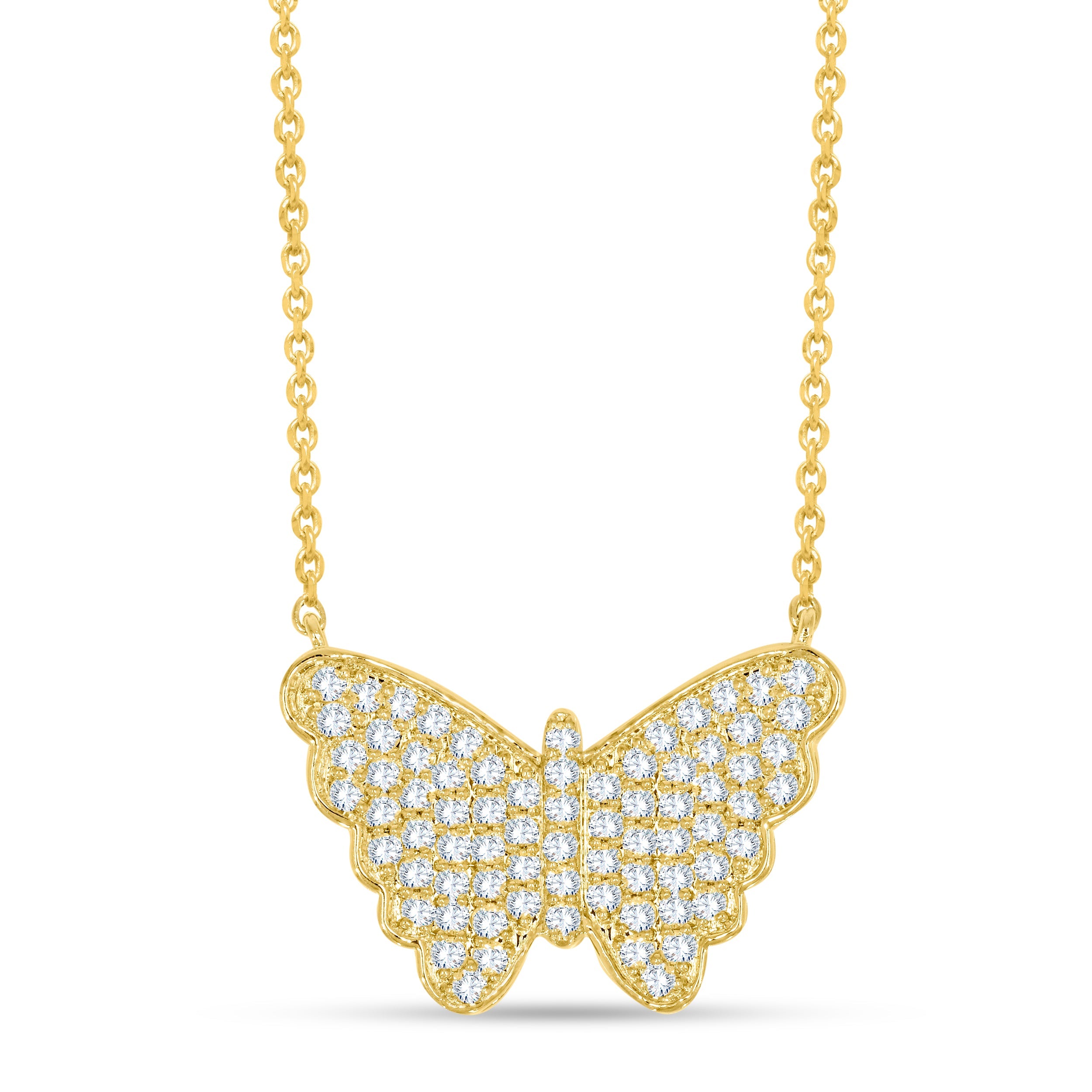 14K Yellow Gold Round Cut Diamond Pendant, 0.86 CT, fine jewellery by Luster d'Anvers, Antwerp