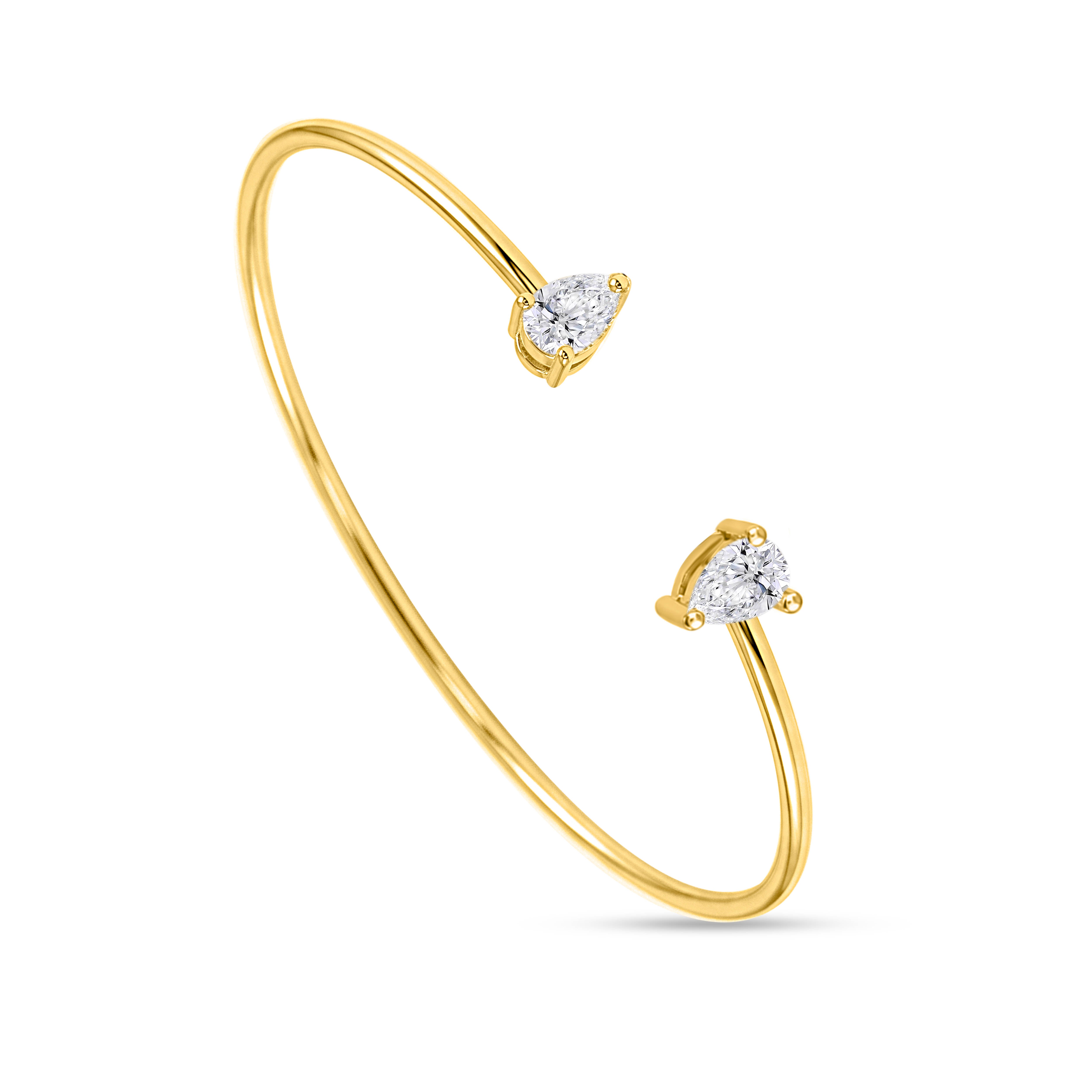 14K White Gold Multi-Shape Diamond Bangle – 0.54 CT, fine jewellery by Luster d'Anvers, Antwerp