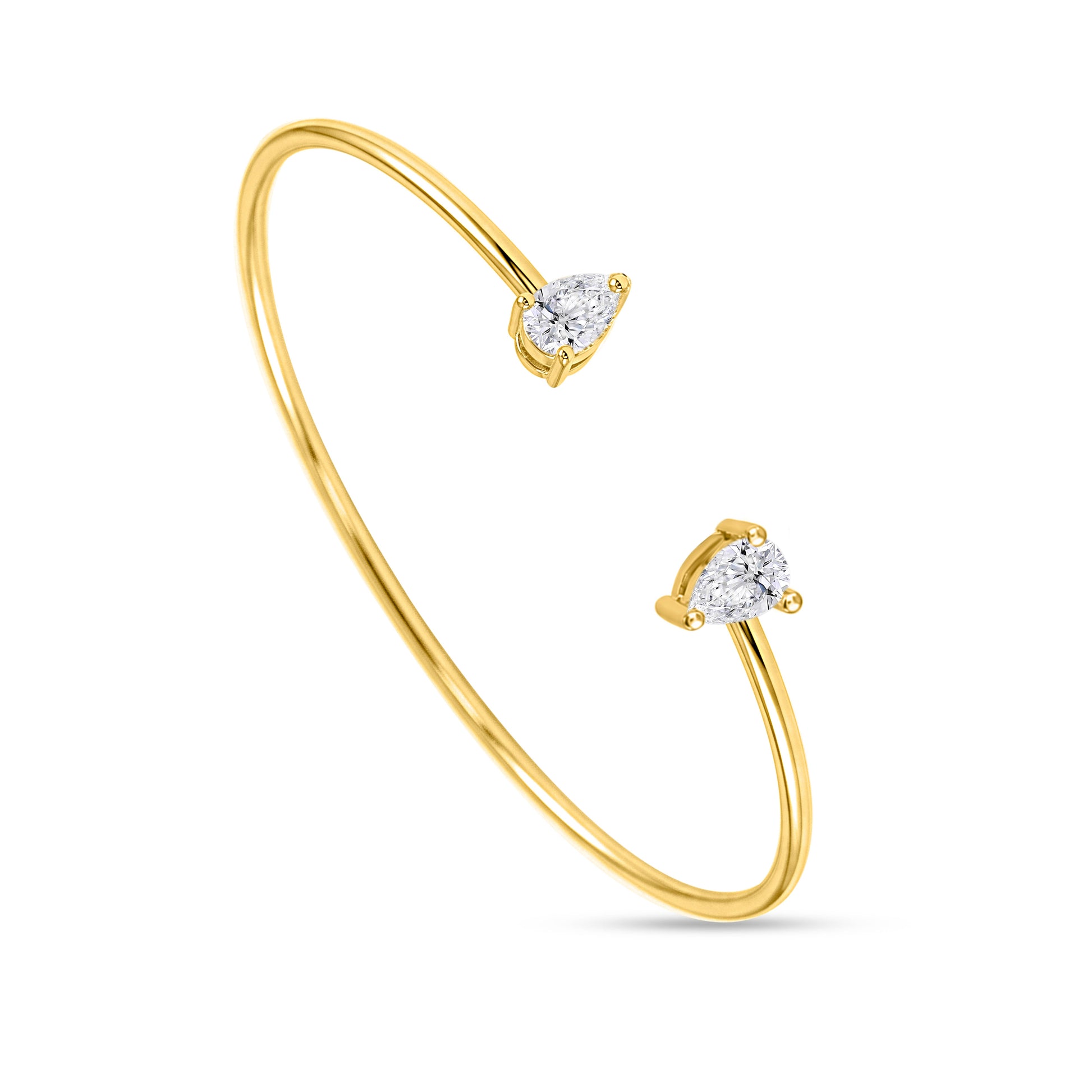 14K White Gold Multi-Shape Diamond Bangle – 0.54 CT, fine jewellery by Luster d'Anvers, Antwerp