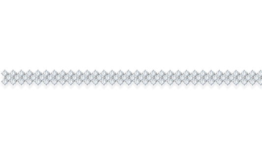 10K White Gold Round Cut Lab-Grown Diamond Bracelet – 4.63 CT, fine jewellery by Luster d'Anvers, Antwerp