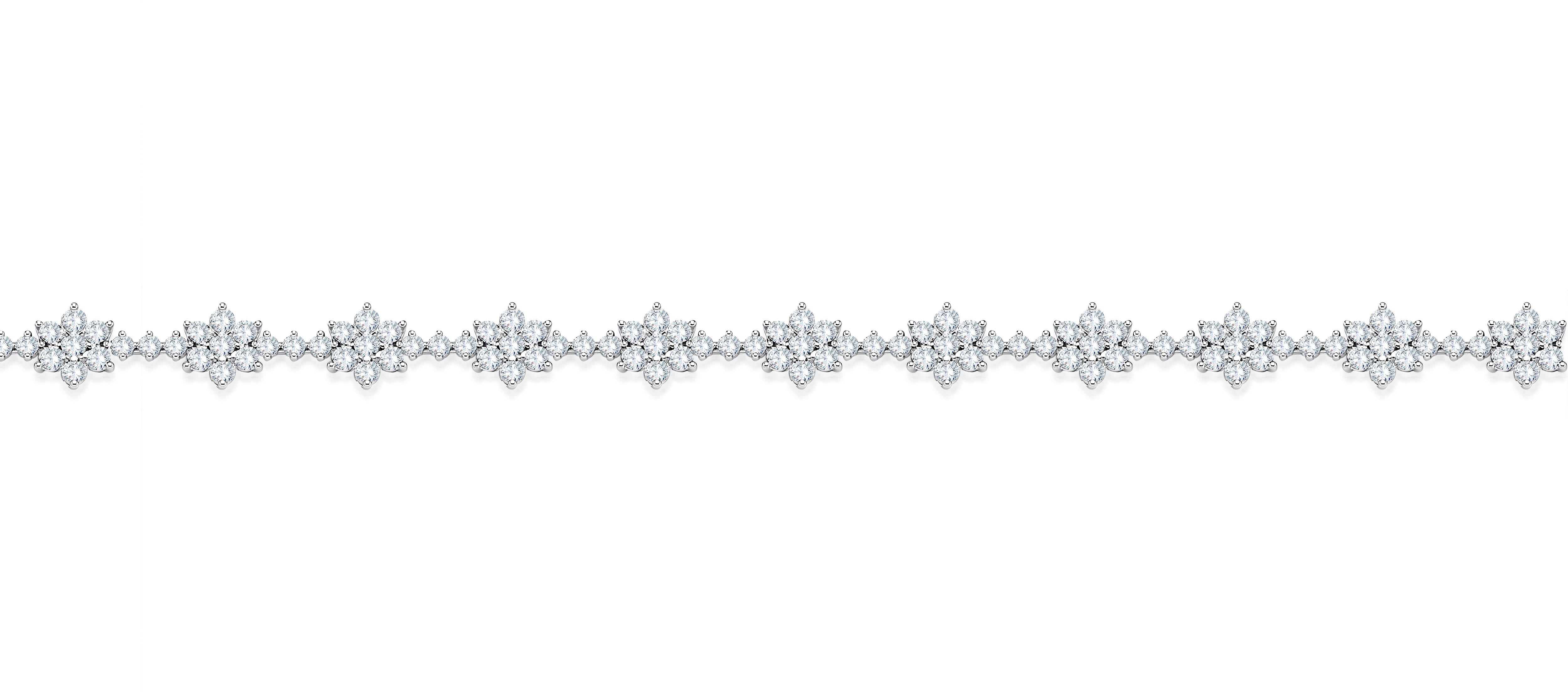 10K White Gold Round Cut Lab-Grown Diamond Bracelet – 5.44 CT, fine jewellery by Luster d'Anvers, Antwerp