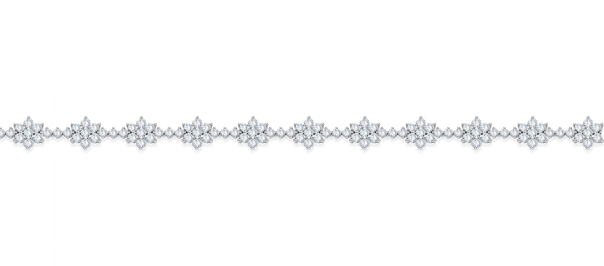 10K White Gold Round Cut Lab-Grown Diamond Bracelet – 5.44 CT, fine jewellery by Luster d'Anvers, Antwerp