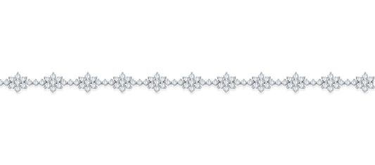 10K White Gold Round Cut Lab-Grown Diamond Bracelet – 5.44 CT, fine jewellery by Luster d'Anvers, Antwerp