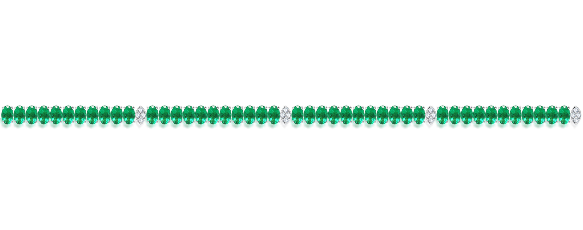 10K White Gold Round Cut Lab-Grown Diamond & Ruby Bracelet – 12.12 CT, fine jewellery by Luster d'Anvers, Antwerp