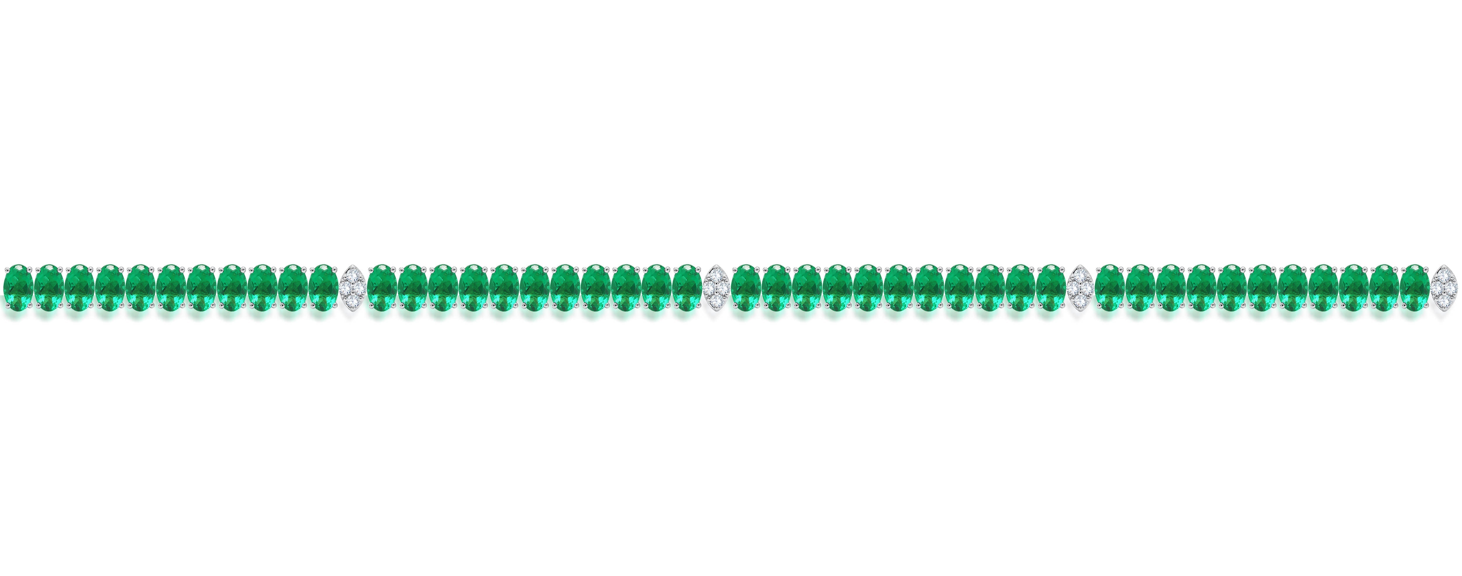 14K White Gold Round Cut Lab-Grown Diamond & Pink Sapphire Bracelet – 17.36 CT, fine jewellery by Luster d'Anvers, Antwerp