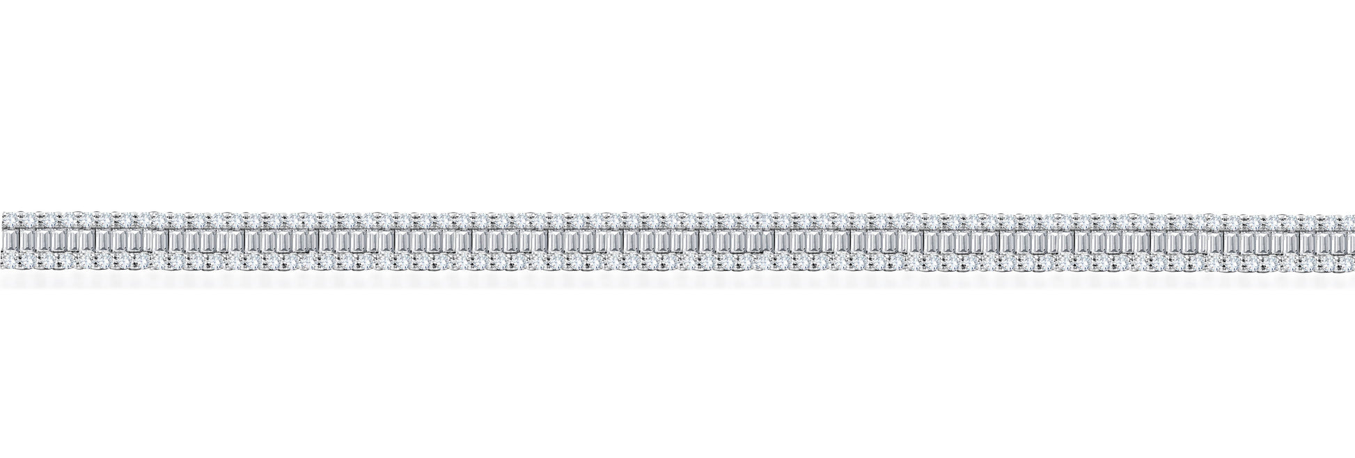 10K White Gold Round Cut Lab-Grown Diamond Bracelet – 6.59 CT, fine jewellery by Luster d'Anvers, Antwerp