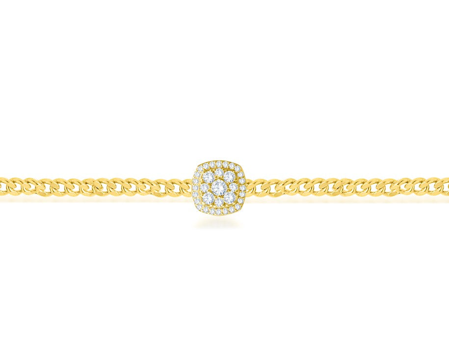 14K Yellow Gold Round Cut Lab-Grown Diamond Bracelet – 1.21 CT, fine jewellery by Luster d'Anvers, Antwerp