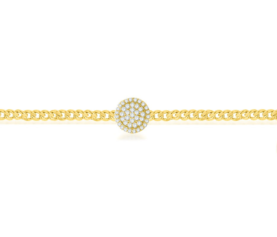 14K Yellow Gold Round Cut Diamond Bracelet – 0.24 CT, fine jewellery by Luster d'Anvers, Antwerp