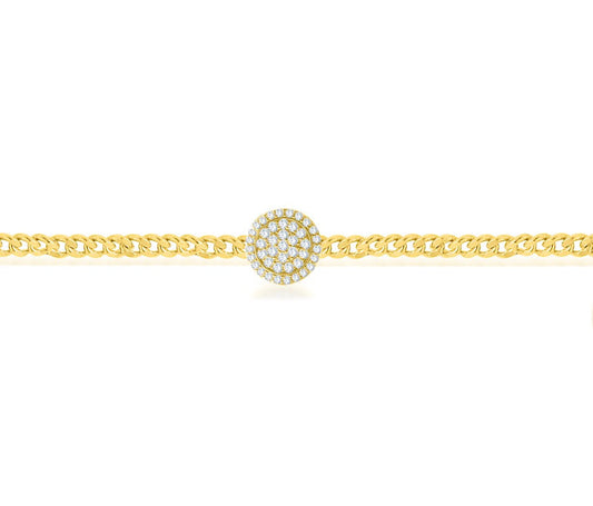 14K Yellow Gold Round Cut Diamond Bracelet – 0.24 CT, fine jewellery by Luster d'Anvers, Antwerp