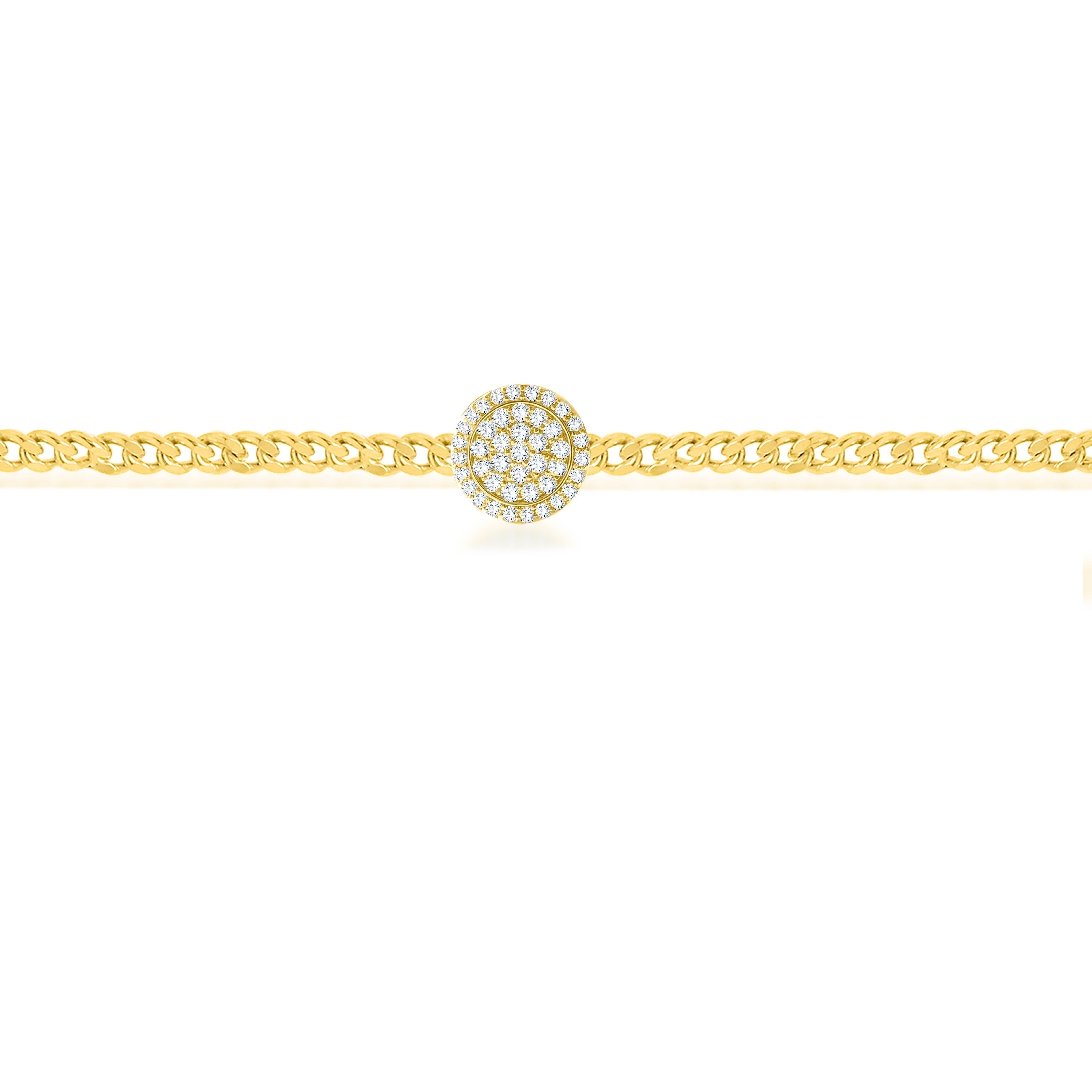 14K Yellow Gold Round Cut Diamond Bracelet – 0.24 CT, fine jewellery by Luster d'Anvers, Antwerp
