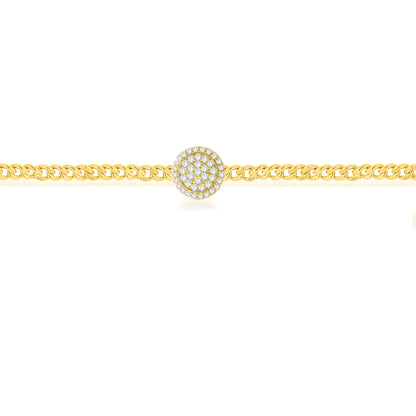 14K Yellow Gold Round Cut Diamond Bracelet – 0.24 CT, fine jewellery by Luster d'Anvers, Antwerp