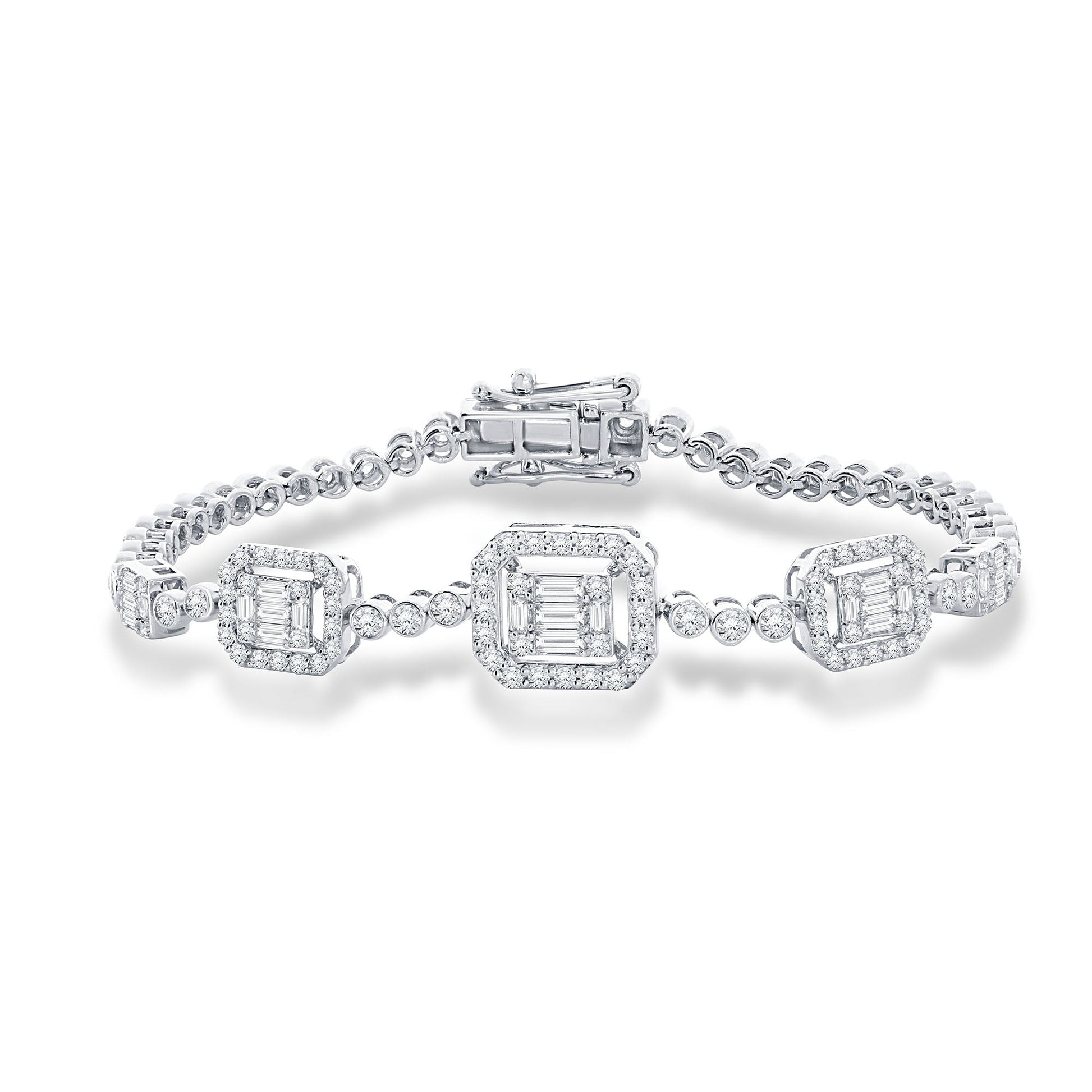 10K White Gold Multi-Shape Lab-Grown Diamond Bracelet – 2.81 CT, fine jewellery by Luster d'Anvers, Antwerp