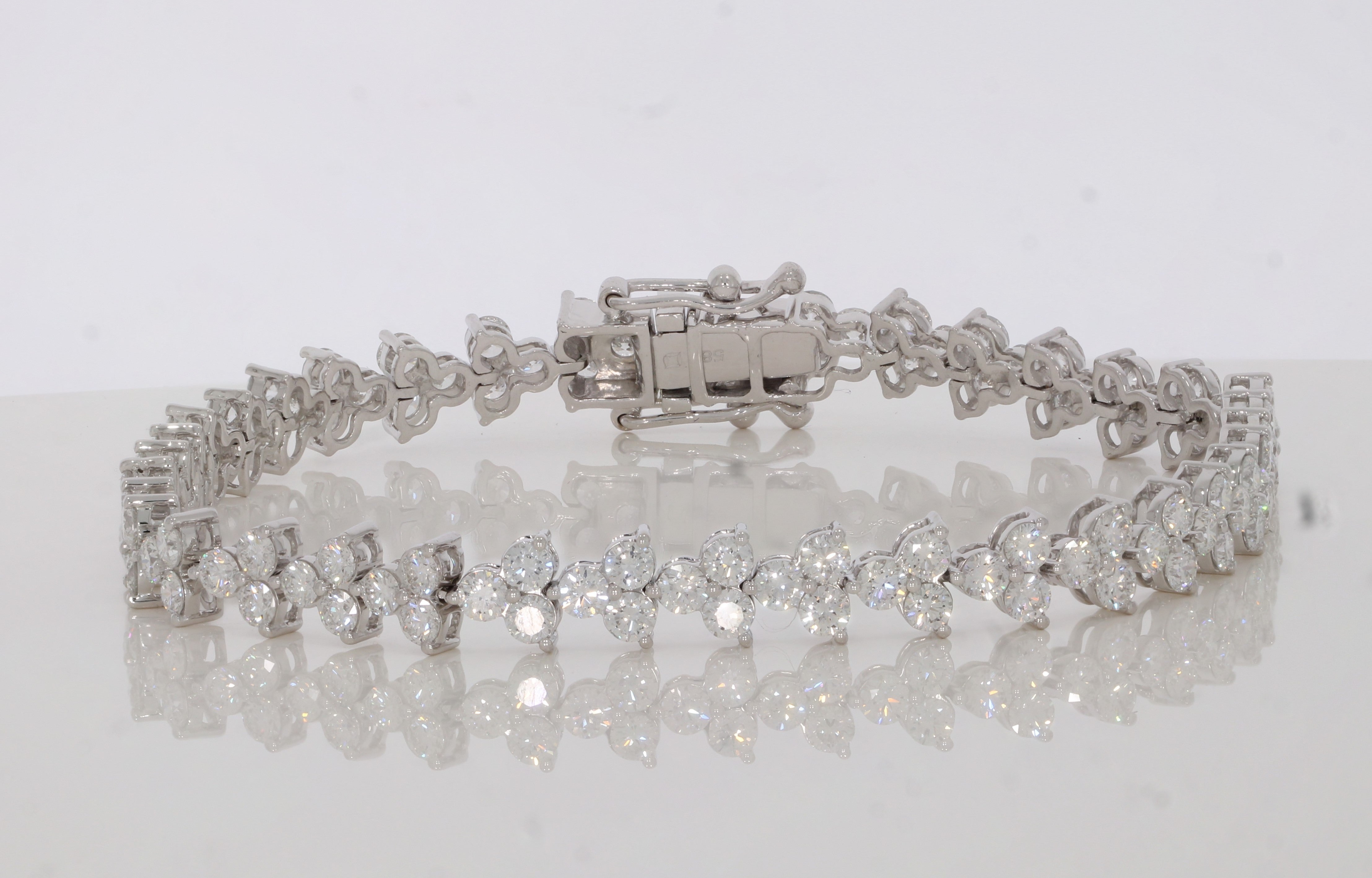 14K White Gold Multi-Shape Lab-Grown Diamond Bracelet – 5.78 CT, fine jewellery by Luster d'Anvers, Antwerp