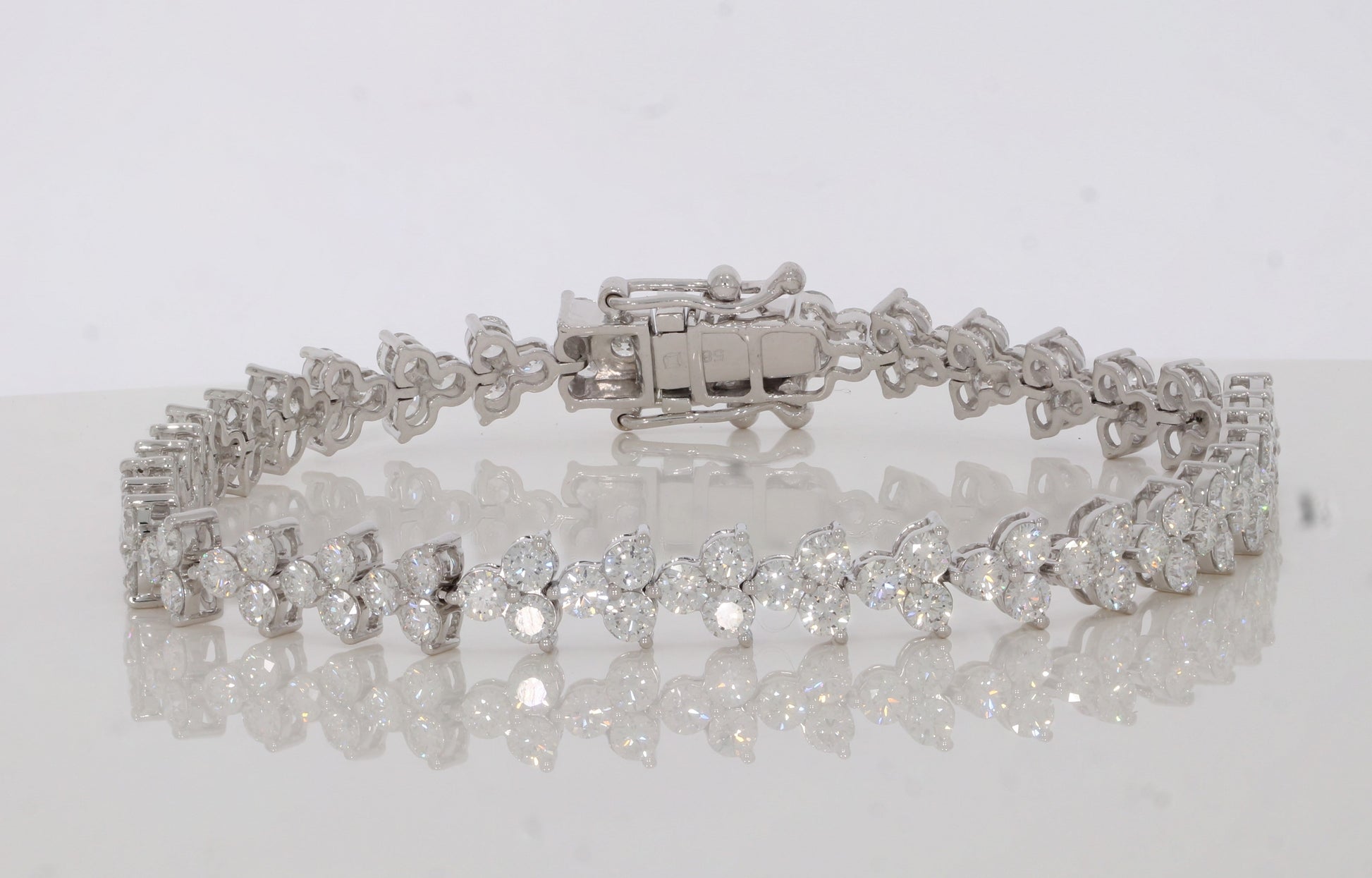 14K White Gold Multi-Shape Lab-Grown Diamond Bracelet – 5.78 CT, fine jewellery by Luster d'Anvers, Antwerp