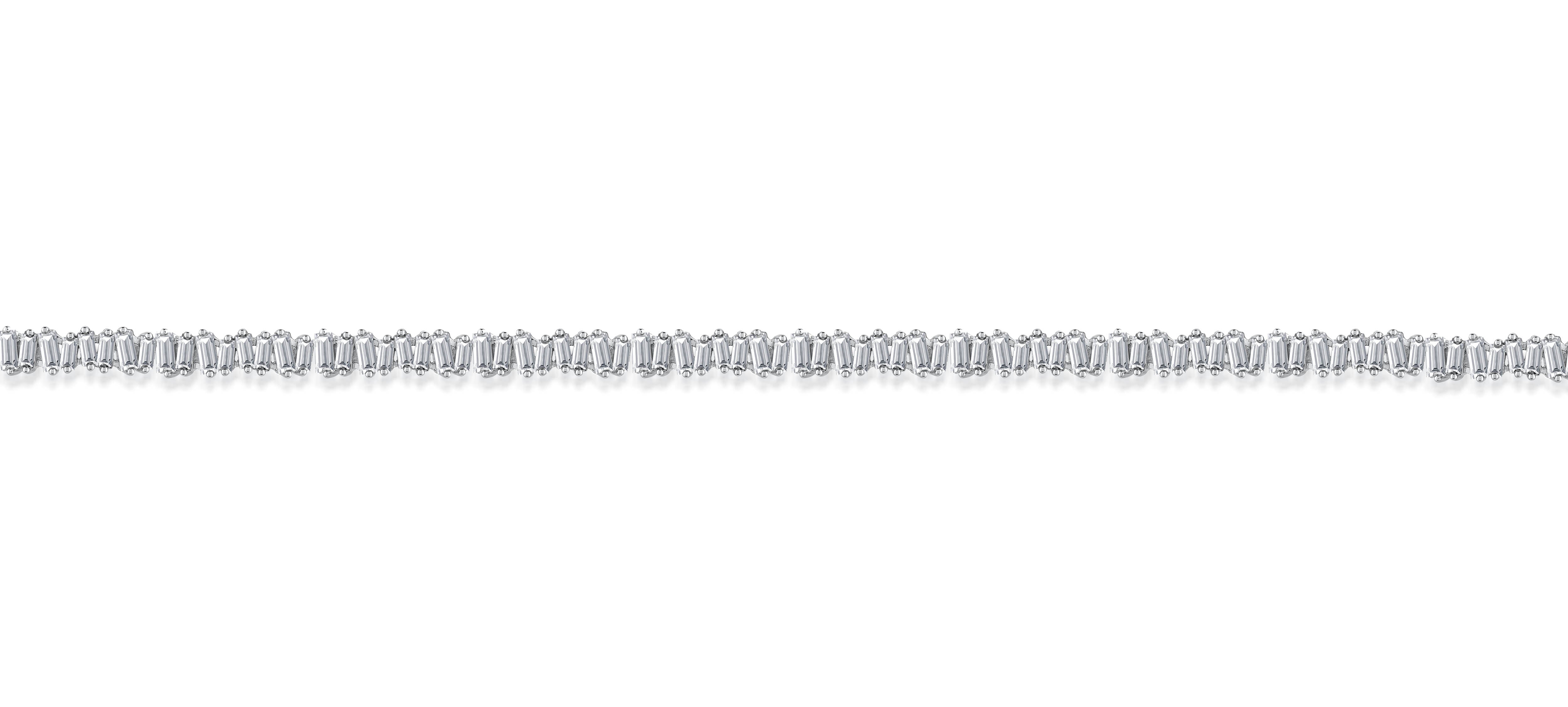 10K White Gold Round Cut Lab-Grown Diamond Bracelet – 2.7 CT, fine jewellery by Luster d'Anvers, Antwerp