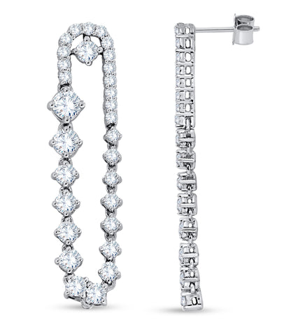 2.47 CTW Lab Grown Diamond Oval Drop Earrings in 14K Gold, fine jewellery by Luster d'Anvers, Antwerp