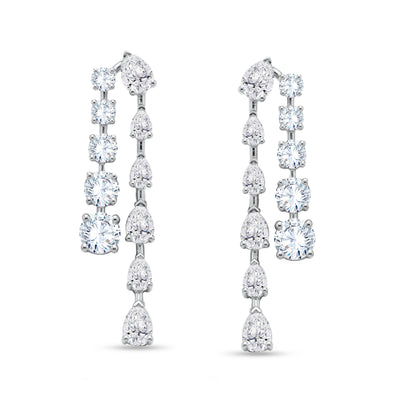 18K White Gold Multi-Shape Lab-Grown Diamond Earrings – 7.13 CT, fine jewellery by Luster d'Anvers, Antwerp