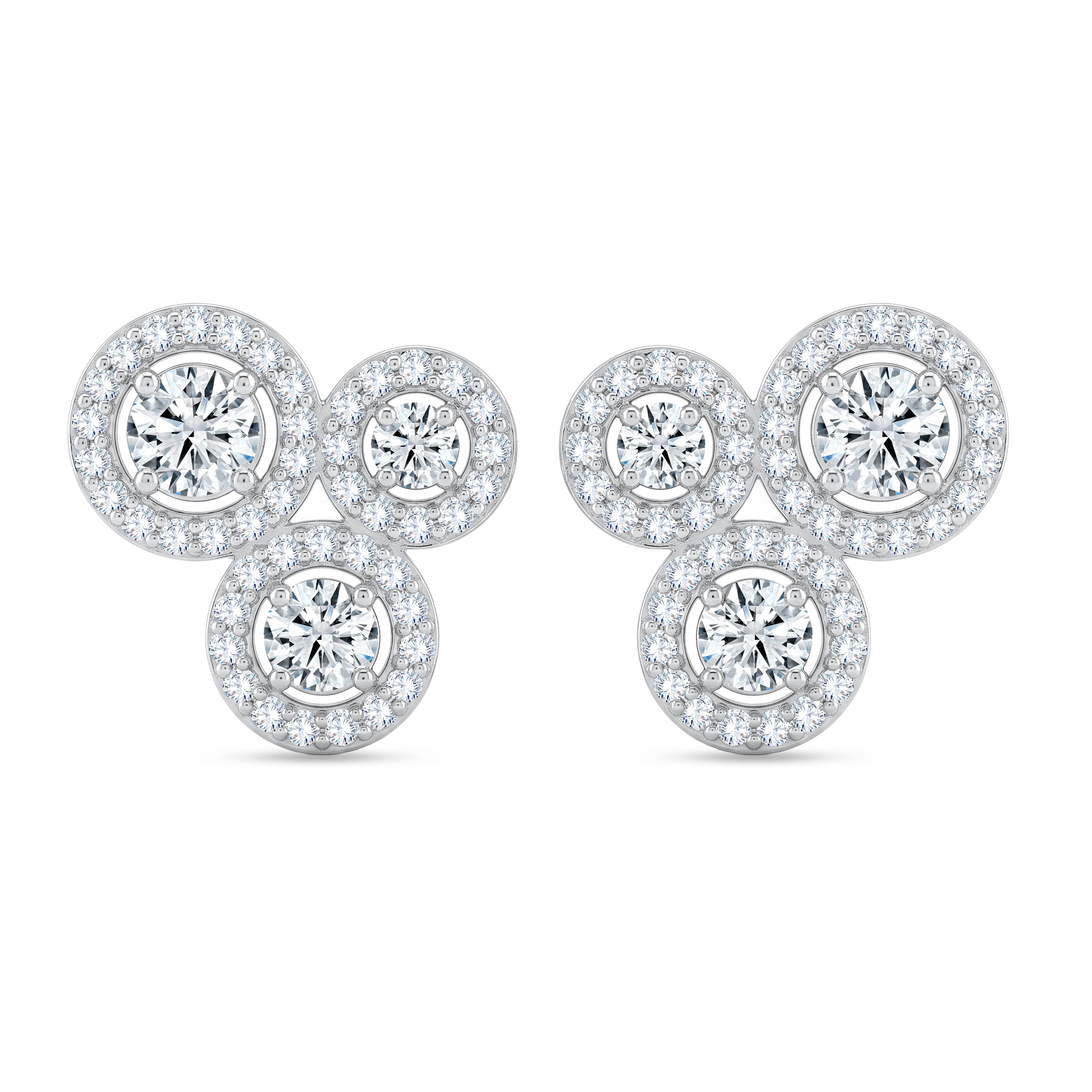 14K Yellow Gold Round Cut Lab-Grown Diamond Earrings – 2.38 CT, fine jewellery by Luster d'Anvers, Antwerp