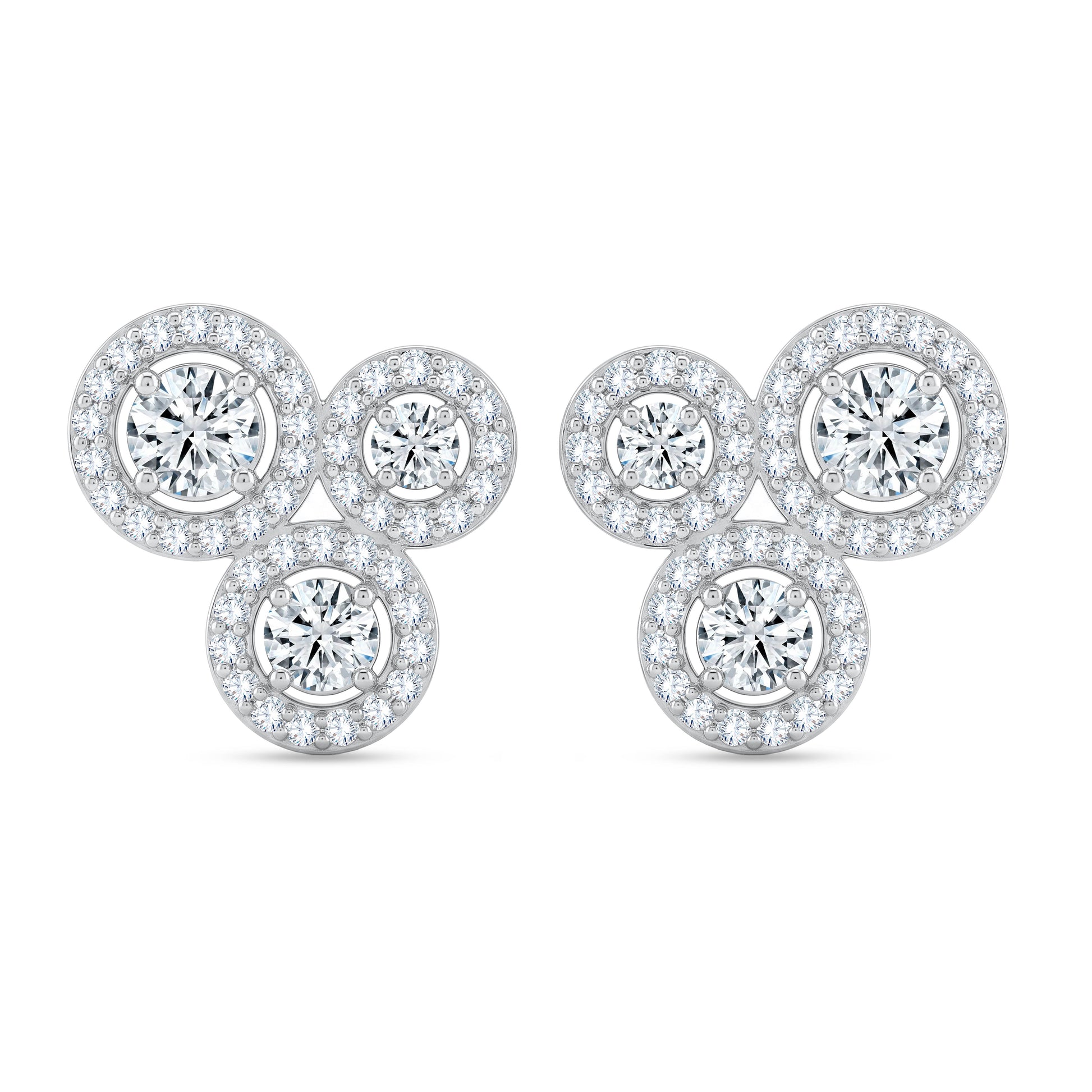 14K Yellow Gold Round Cut Lab-Grown Diamond Earrings – 2.38 CT, fine jewellery by Luster d'Anvers, Antwerp