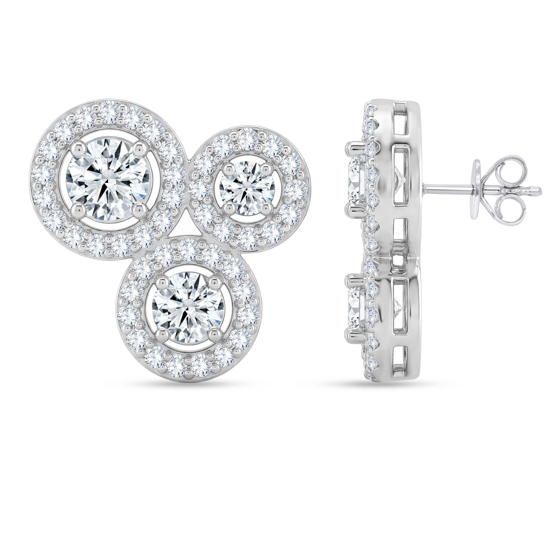 14K Yellow Gold Round Cut Lab-Grown Diamond Earrings – 2.38 CT, fine jewellery by Luster d'Anvers, Antwerp