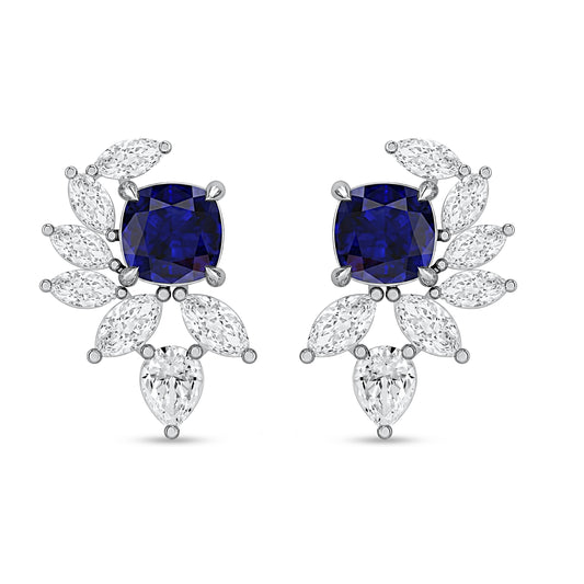 14K White Gold Multi-Shape Lab-Grown Diamond Earrings – 2.75 CT, fine jewellery by Luster d'Anvers, Antwerp