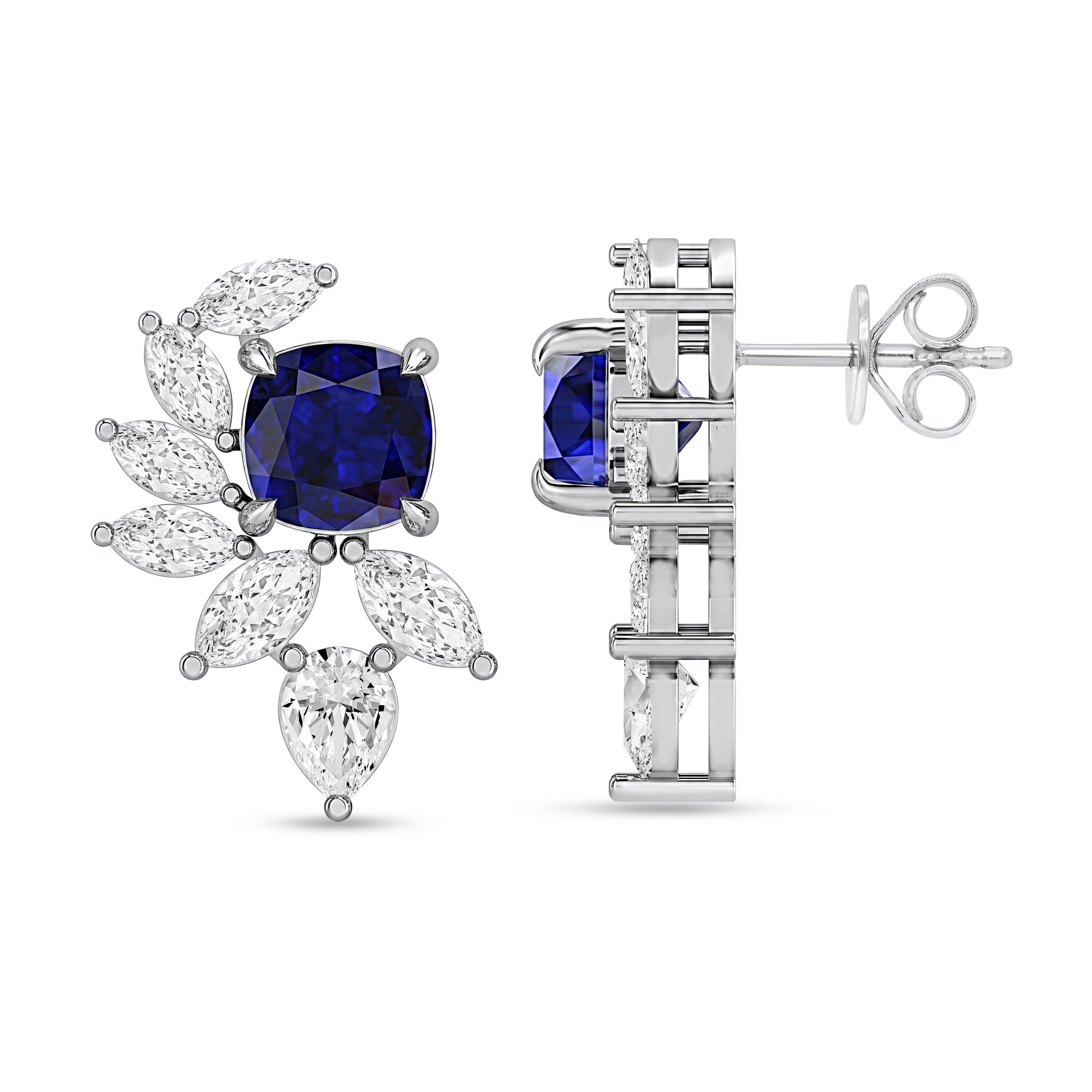 14K White Gold Multi-Shape Lab-Grown Diamond Earrings – 2.75 CT, fine jewellery by Luster d'Anvers, Antwerp