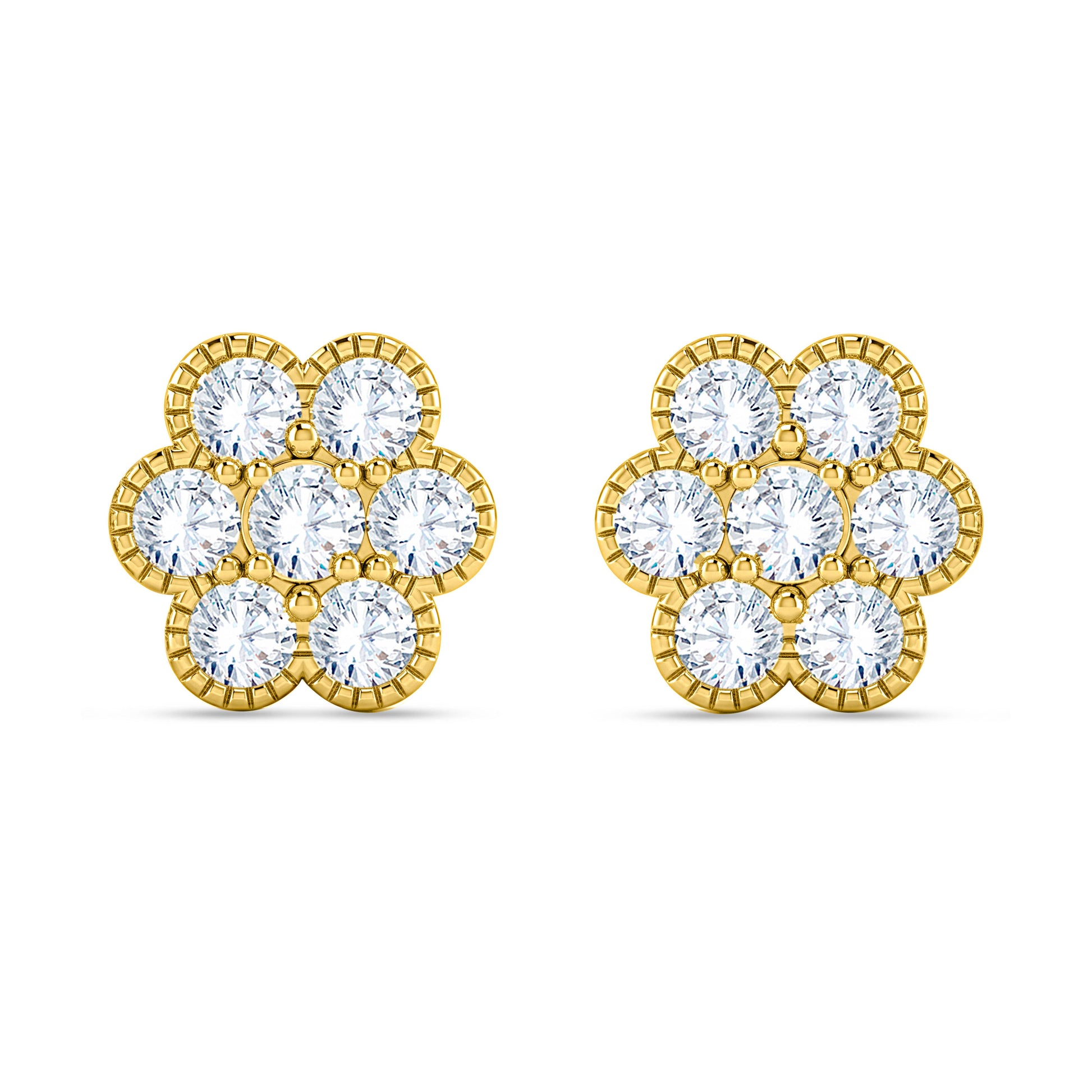10K White Gold Round Cut Lab-Grown Diamond Earrings – 2.25 CT, fine jewellery by Luster d'Anvers, Antwerp