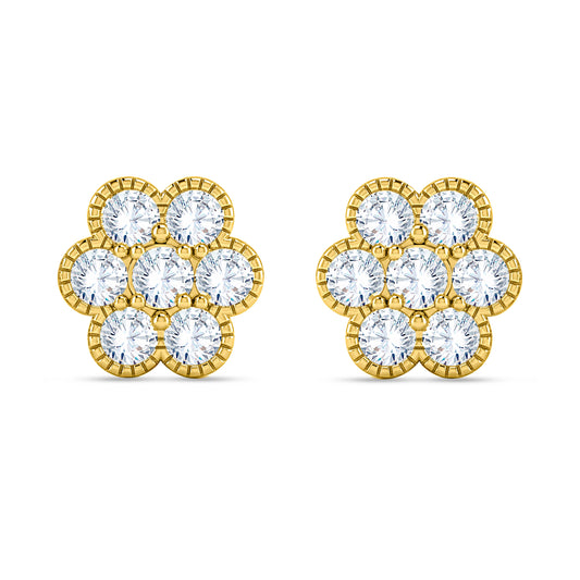 10K White Gold Round Cut Lab-Grown Diamond Earrings – 2.25 CT, fine jewellery by Luster d'Anvers, Antwerp