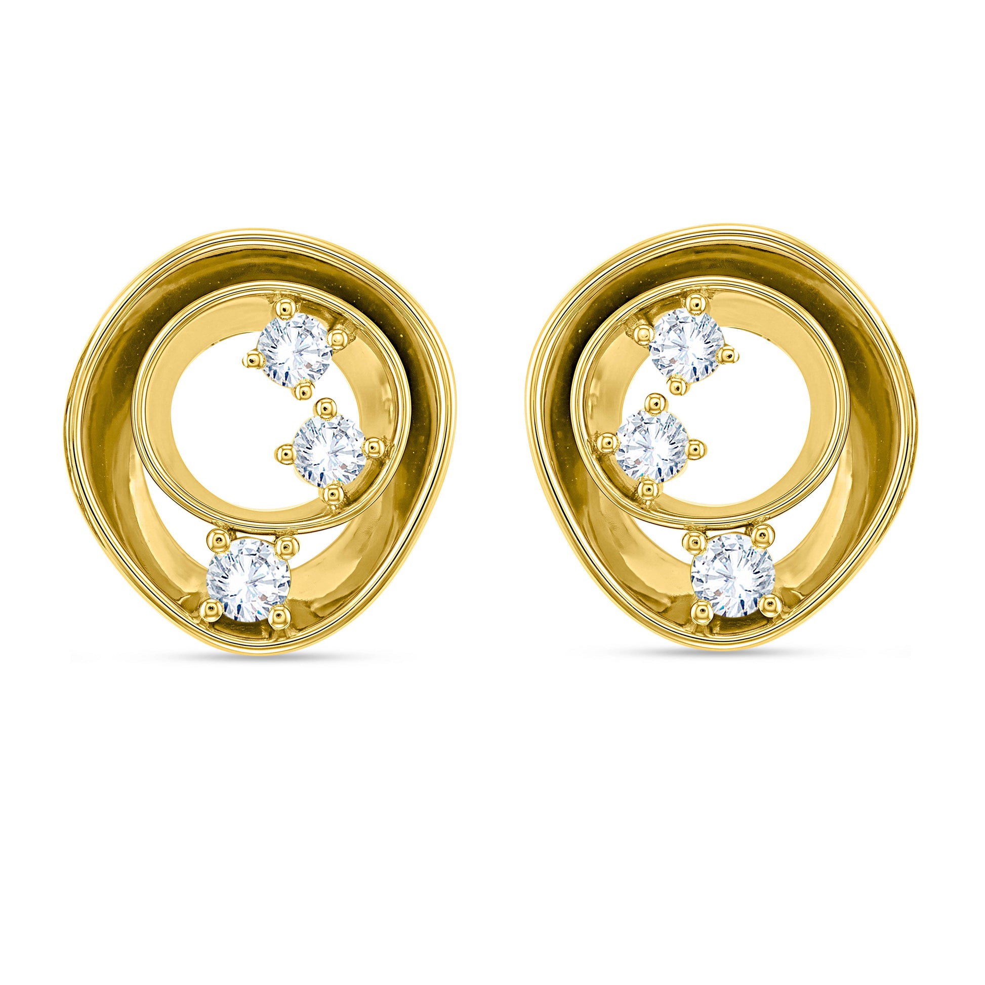 14K White Gold Round Cut Lab-Grown Diamond Earrings – 0.82 CT, fine jewellery by Luster d'Anvers, Antwerp