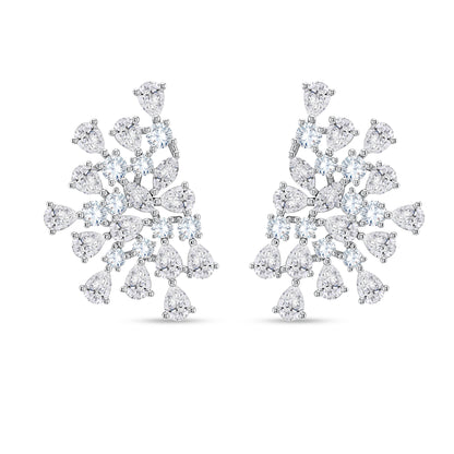 14K White Gold Multi-Shape Lab-Grown Diamond Earrings – 2.94 CT, fine jewellery by Luster d'Anvers, Antwerp