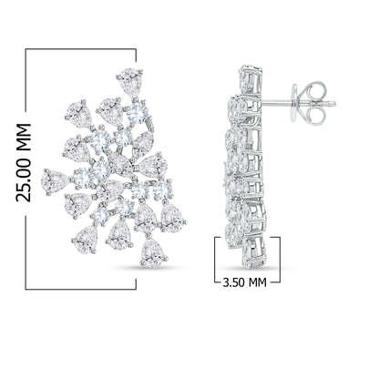 14K White Gold Multi-Shape Lab-Grown Diamond Earrings – 2.94 CT, fine jewellery by Luster d'Anvers, Antwerp