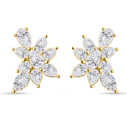 14K White Gold Marquise Cut Lab-Grown Diamond Earrings – 4.29 CT, fine jewellery by Luster d'Anvers, Antwerp